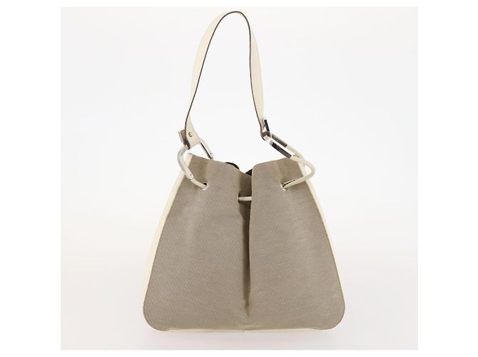 Borsa a Spalla in Tela GG Sherry Line di GUCCI 2 Pezzi Beige Auth BA12349 - vista 11