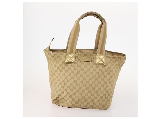 Borsa a Spalla in Tela GG Sherry Line di GUCCI 2 Pezzi Beige Auth BA12349 - vista 2