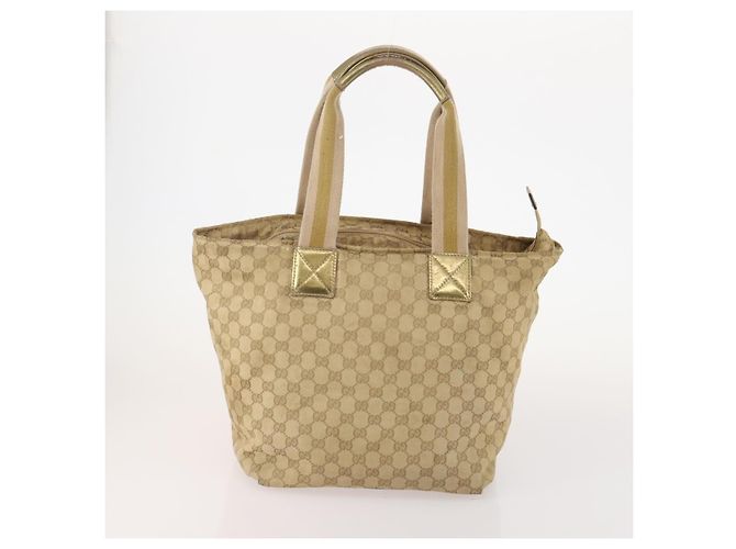 Borsa a Spalla in Tela GG Sherry Line di GUCCI 2 Pezzi Beige Auth BA12349 - vista 3