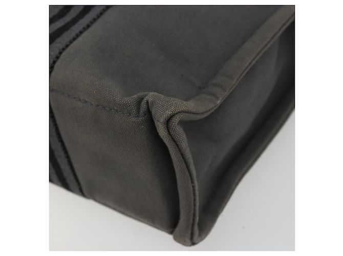 Hermès HERMES Fourre ToutPM Borsa a Mano Cotone Grigio Argento Auth fm5317 Marrone - vista 10