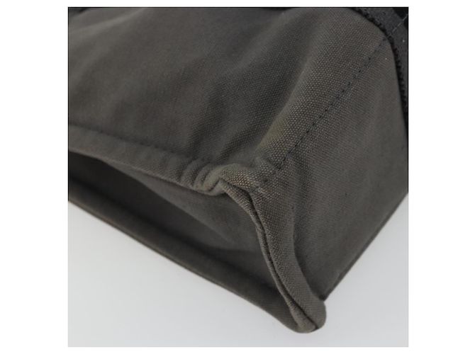 Hermès HERMES Fourre ToutPM Borsa a Mano Cotone Grigio Argento Auth fm5317 Marrone - vista 11