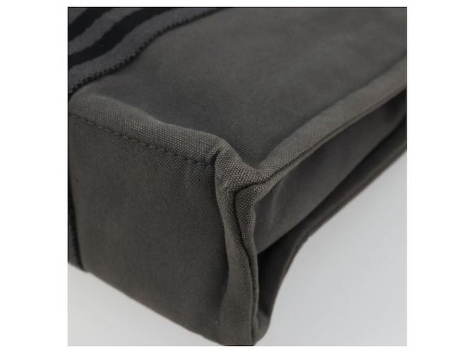 Hermès HERMES Fourre ToutPM Borsa a Mano Cotone Grigio Argento Auth fm5317 Marrone - vista 12