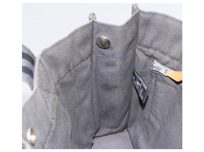 Hermès HERMES Fourre ToutPM Borsa a Mano Cotone Grigio Argento Auth fm5317 Marrone - vista 17