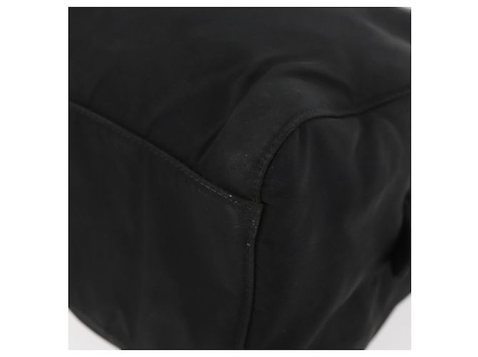 PRADA Borsa a mano in nylon nero argento Auth 177469 - vista 14
