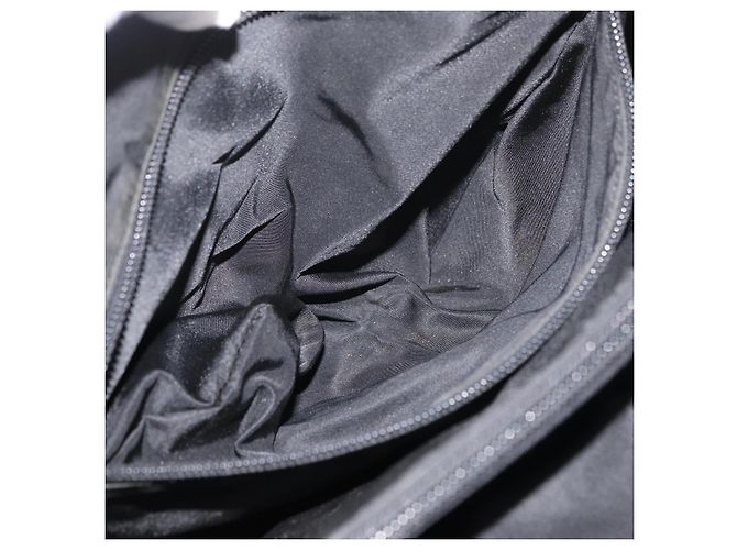 PRADA Borsa a mano in nylon nero argento Auth 177469 - vista 24