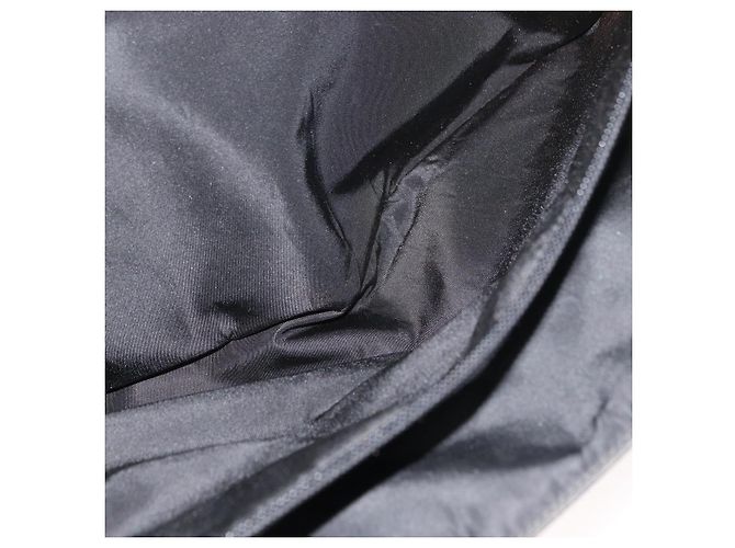PRADA Borsa a mano in nylon nero argento Auth 177469 - vista 25