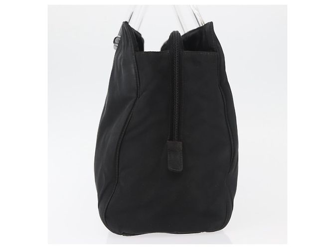 PRADA Borsa a mano in nylon nero argento Auth 177469 - vista 3