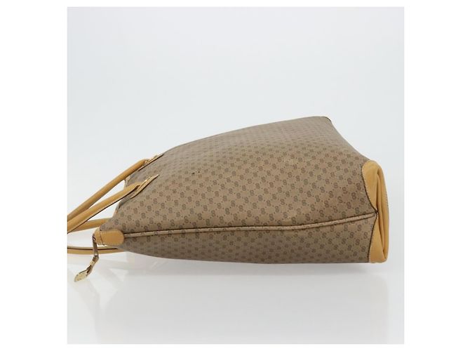 Gucci Borsa tote Micro GG Supreme in PVC beige e oro 002 4868 39 Auth 176281 D'oro - vista 5