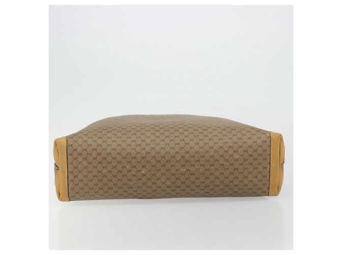 Gucci Borsa tote Micro GG Supreme in PVC beige e oro 002 4868 39 Auth 176281 D'oro - vista 9