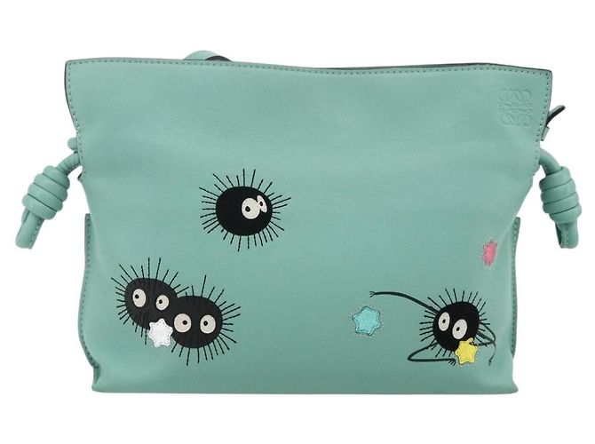 LOEWE - Borsa Clutch Flamenco Ghibli Spirited Away Susuwatari Auth 167255SM Verde - vista 13