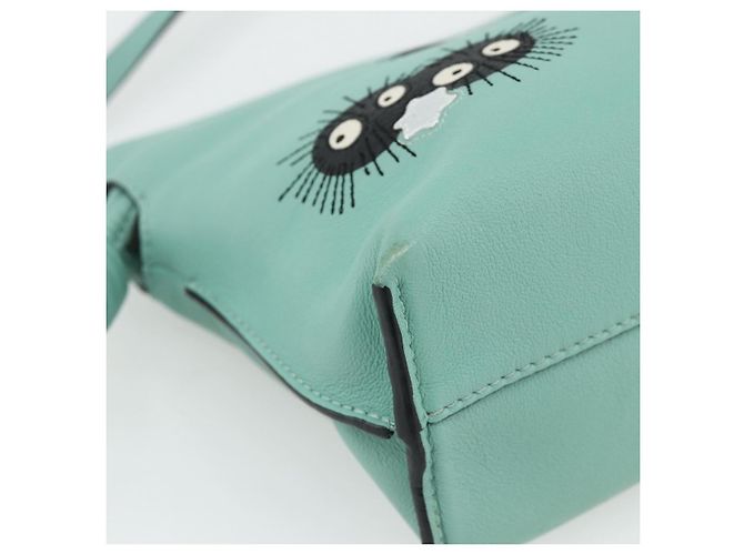 LOEWE - Borsa Clutch Flamenco Ghibli Spirited Away Susuwatari Auth 167255SM Verde - vista 14
