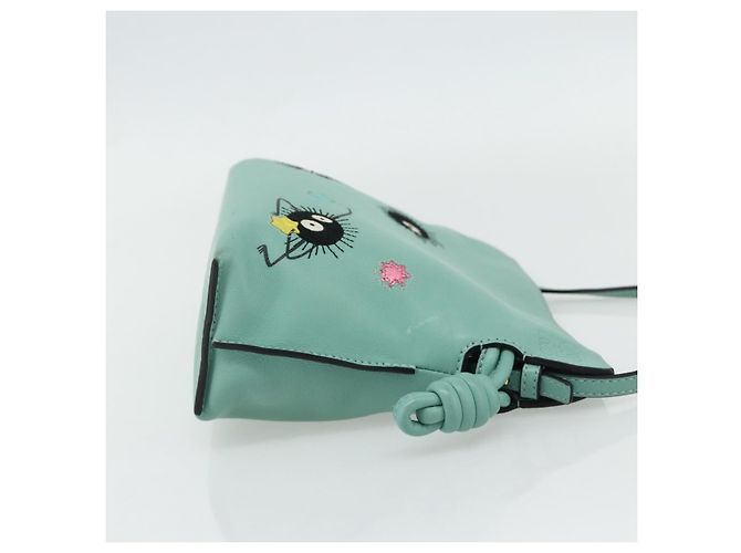 LOEWE - Borsa Clutch Flamenco Ghibli Spirited Away Susuwatari Auth 167255SM Verde - vista 4