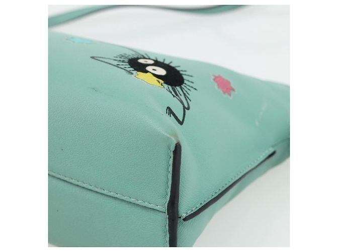 LOEWE - Borsa Clutch Flamenco Ghibli Spirited Away Susuwatari Auth 167255SM Verde - vista 9
