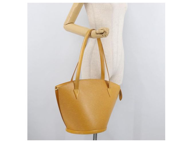 LOUIS VUITTON Borsa da Shopping Epi Saint Jacques Gialla M52269 LV Auth 178982 Giallo - vista 22