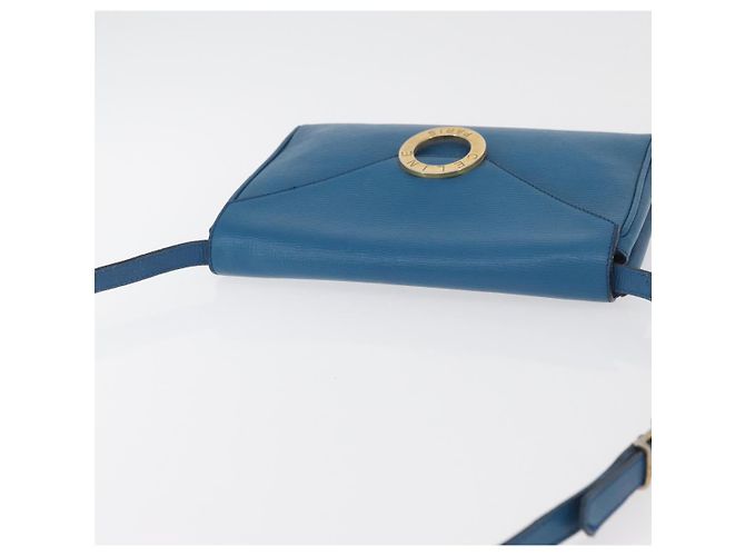 Céline Borsa a Spalla CELINE Circle in Pelle Blu Oro Auth bs34941 D'oro - vista 6