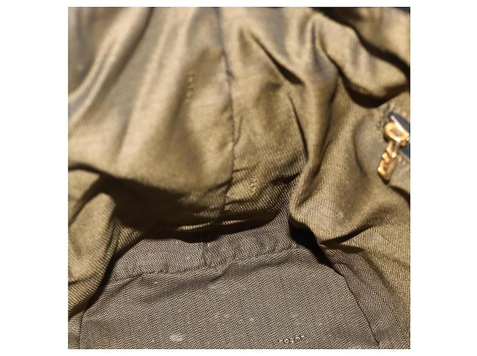 Borsa a mano in tela Zucca FENDI nera e marrone Auth 177235 Nero - vista 19