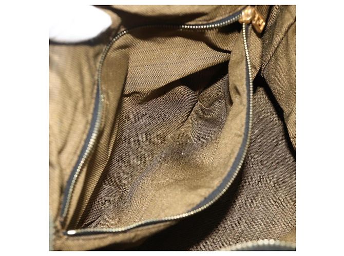 Borsa a mano in tela Zucca FENDI nera e marrone Auth 177235 Nero - vista 21