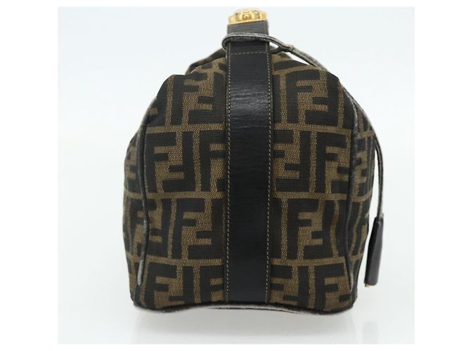 Borsa a mano in tela Zucca FENDI nera e marrone Auth 177235 Nero - vista 3