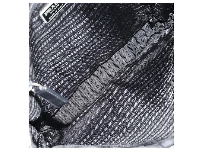 Borsa a Spalla PRADA Nylon Nero Argento Autentica 176173 - vista 10