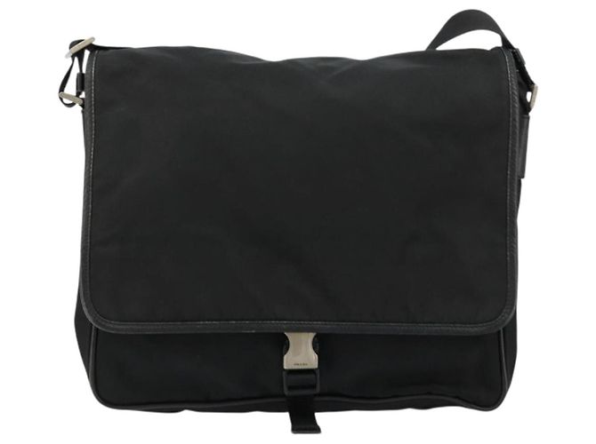Borsa a Spalla PRADA Nylon Nero Argento Autentica 176173 - vista 13