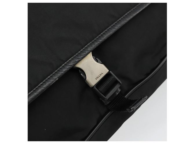 Borsa a Spalla PRADA Nylon Nero Argento Autentica 176173 - vista 18