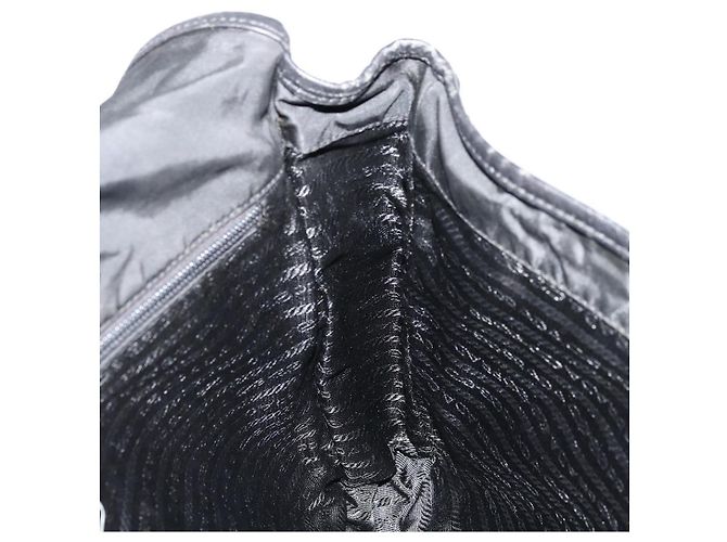 Borsa a Spalla PRADA Nylon Nero Argento Autentica 176173 - vista 21