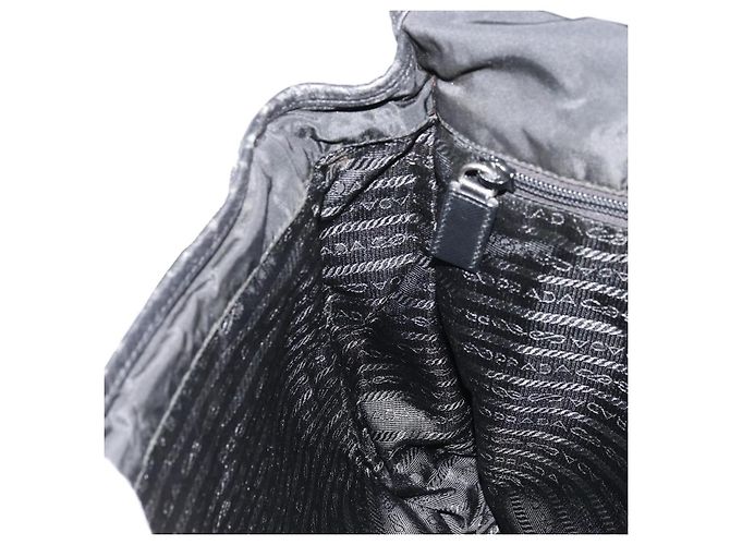 Borsa a Spalla PRADA Nylon Nero Argento Autentica 176173 - vista 22
