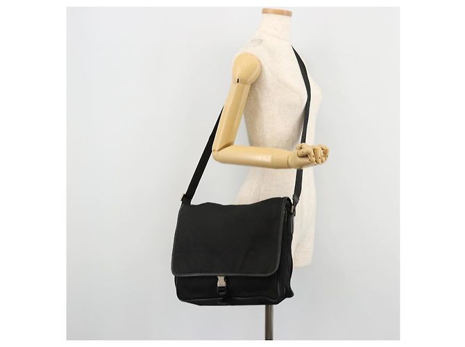 Borsa a Spalla PRADA Nylon Nero Argento Autentica 176173 - vista 26
