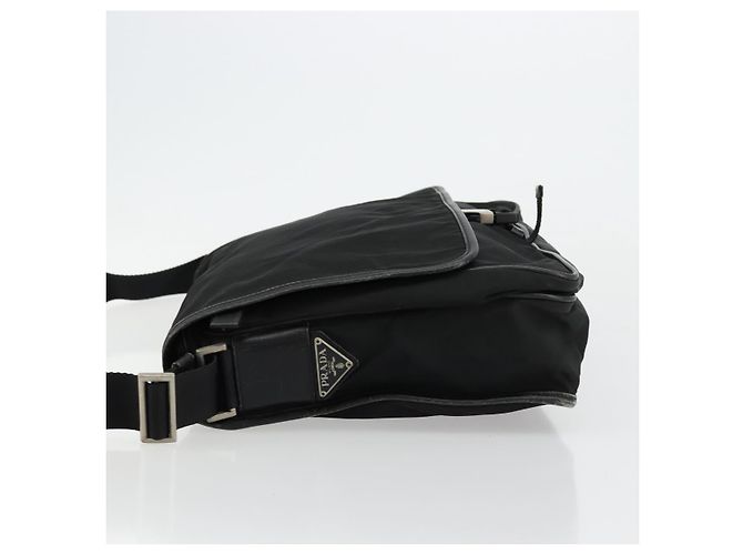Borsa a Spalla PRADA Nylon Nero Argento Autentica 176173 - vista 4