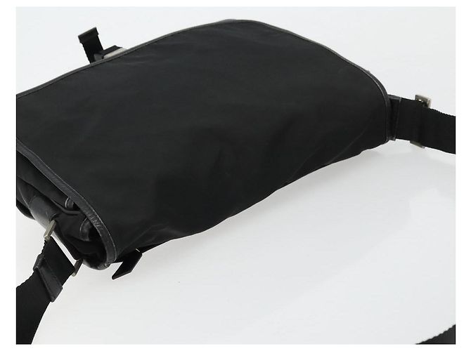Borsa a Spalla PRADA Nylon Nero Argento Autentica 176173 - vista 6
