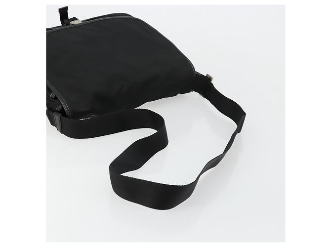 Borsa a Spalla PRADA Nylon Nero Argento Autentica 176173 - vista 7