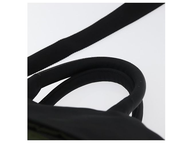 PRADA Borsa a mano in nylon 2 vie verde argento nero Auth ka4229A - vista 14