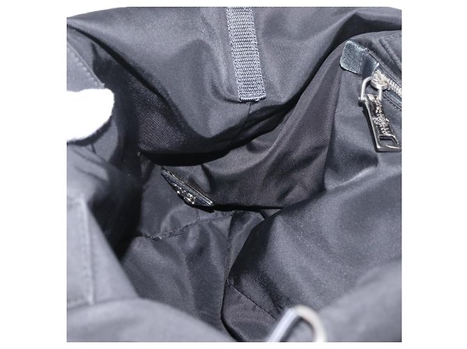 PRADA Borsa a mano in nylon 2 vie verde argento nero Auth ka4229A - vista 21
