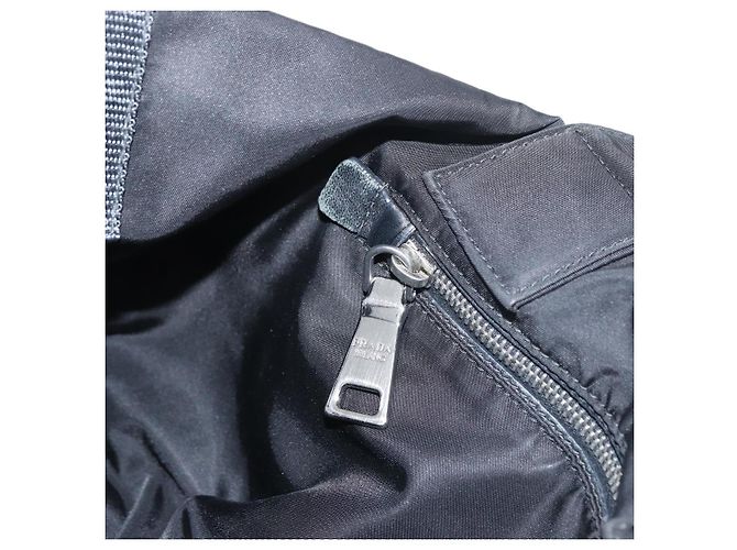 PRADA Borsa a mano in nylon 2 vie verde argento nero Auth ka4229A - vista 23