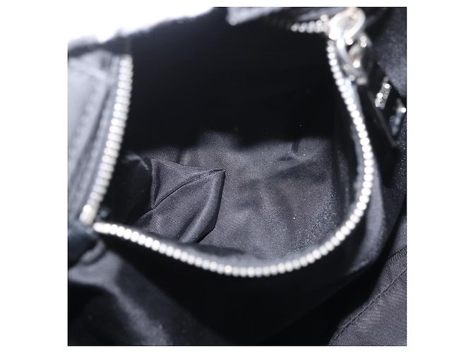 PRADA Borsa a mano in nylon 2 vie verde argento nero Auth ka4229A - vista 24