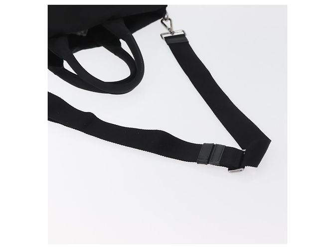 PRADA Borsa a mano in nylon 2 vie verde argento nero Auth ka4229A - vista 8