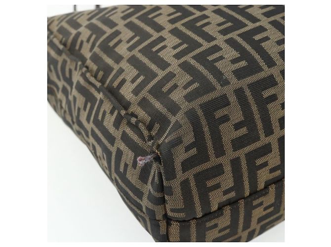 FENDI Zucca Canvas Tote Bag Schwarz Braun Auth 177771 - Ansicht 16