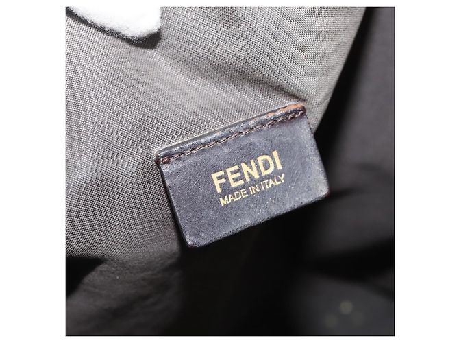FENDI Zucca Canvas Tote Bag Schwarz Braun Auth 177771 - Ansicht 17