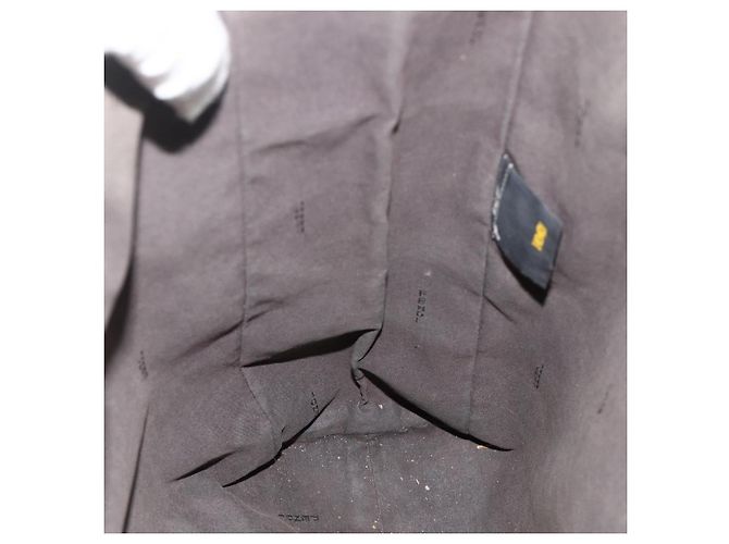 FENDI Zucca Canvas Tote Bag Schwarz Braun Auth 177771 - Ansicht 19