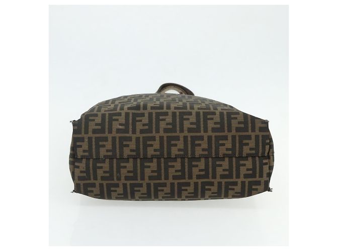 FENDI Zucca Canvas Tote Bag Schwarz Braun Auth 177771 - Ansicht 5