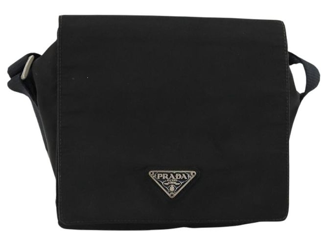 Borsa a Spalla PRADA in Nylon Nero Argento Autentica bs34639 - vista 13