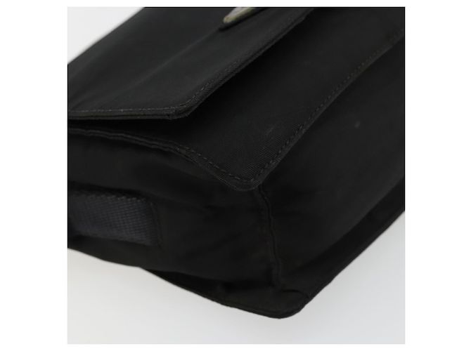 Borsa a Spalla PRADA in Nylon Nero Argento Autentica bs34639 - vista 14