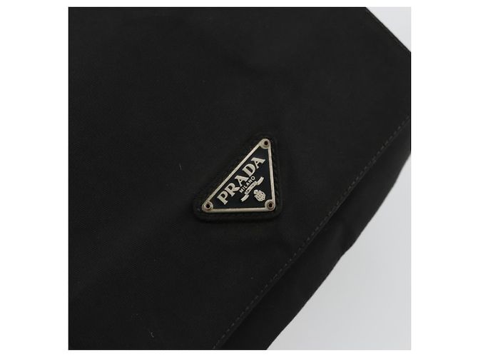 Borsa a Spalla PRADA in Nylon Nero Argento Autentica bs34639 - vista 17