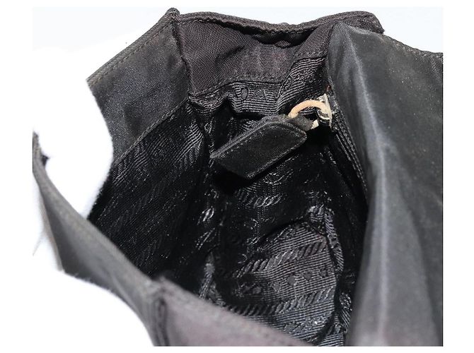 Borsa a Spalla PRADA in Nylon Nero Argento Autentica bs34639 - vista 20