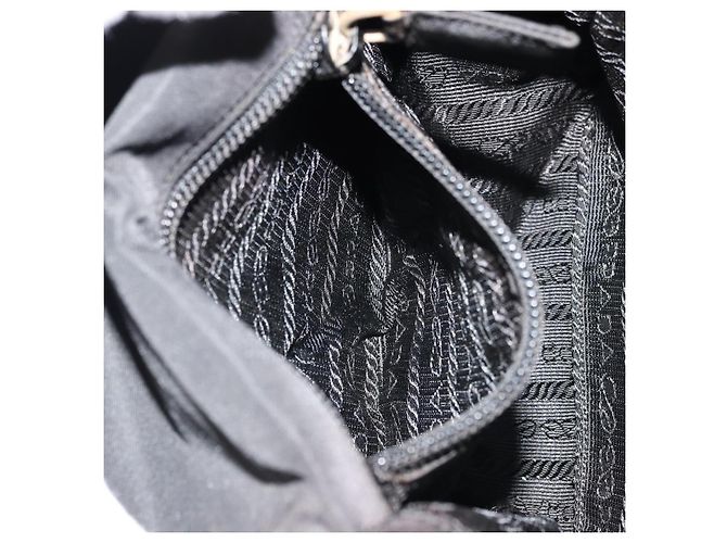 Borsa a Spalla PRADA in Nylon Nero Argento Autentica bs34639 - vista 22