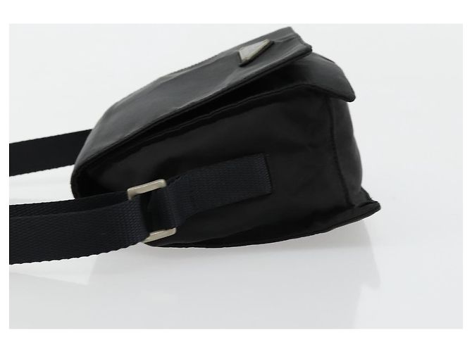 Borsa a Spalla PRADA in Nylon Nero Argento Autentica bs34639 - vista 4