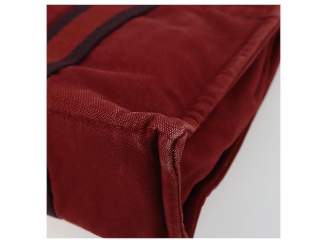 Hermès HERMES Fourre Tout PM Borsa a Mano in Cotone Rossa Argento Auth BA12360 Rosso - vista 12
