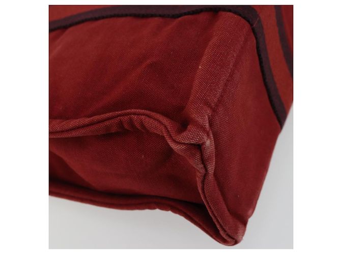 Hermès HERMES Fourre Tout PM Borsa a Mano in Cotone Rossa Argento Auth BA12360 Rosso - vista 13
