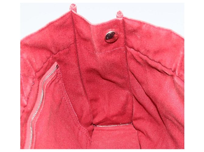 Hermès HERMES Fourre Tout PM Borsa a Mano in Cotone Rossa Argento Auth BA12360 Rosso - vista 16