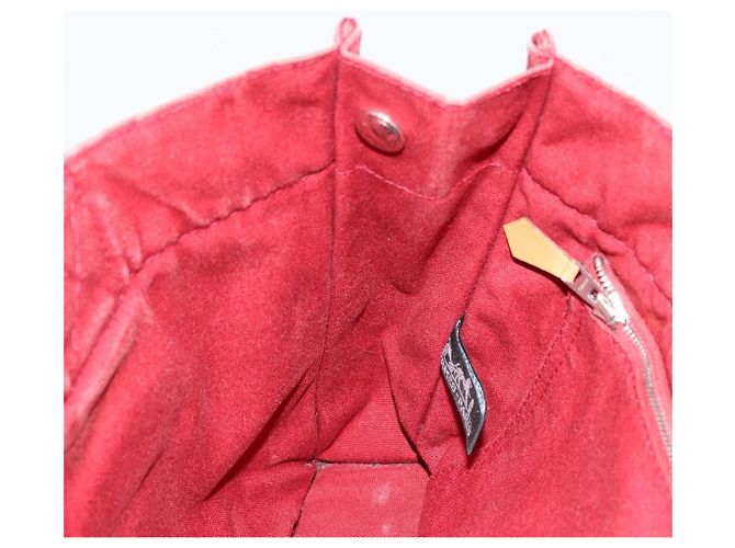 Hermès HERMES Fourre Tout PM Borsa a Mano in Cotone Rossa Argento Auth BA12360 Rosso - vista 17